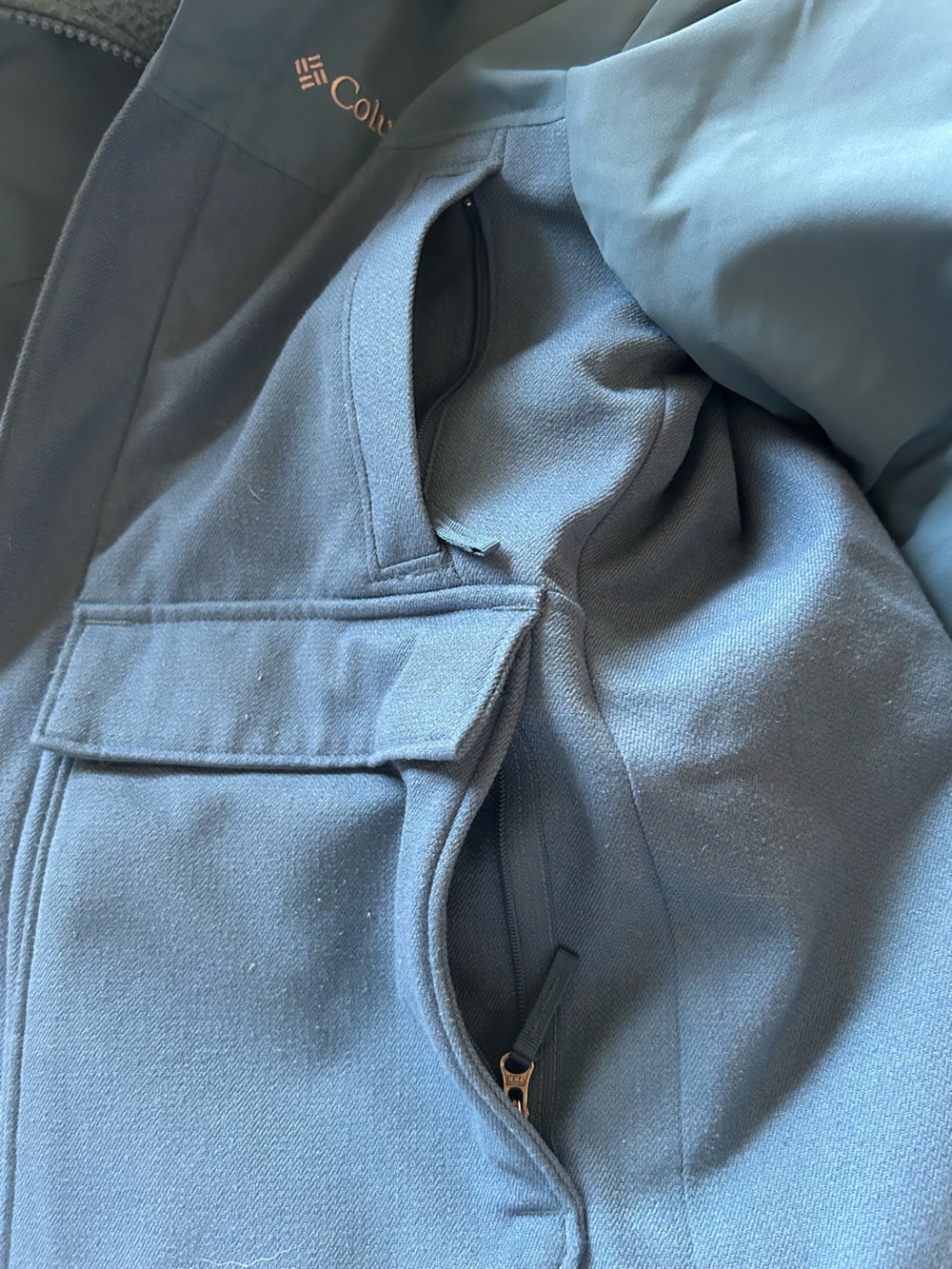 Columbia Boys Boundary Bay Down Parka Omni-Heat Blue Faux Fur Size XS 6/7 - Picture 7 of 10